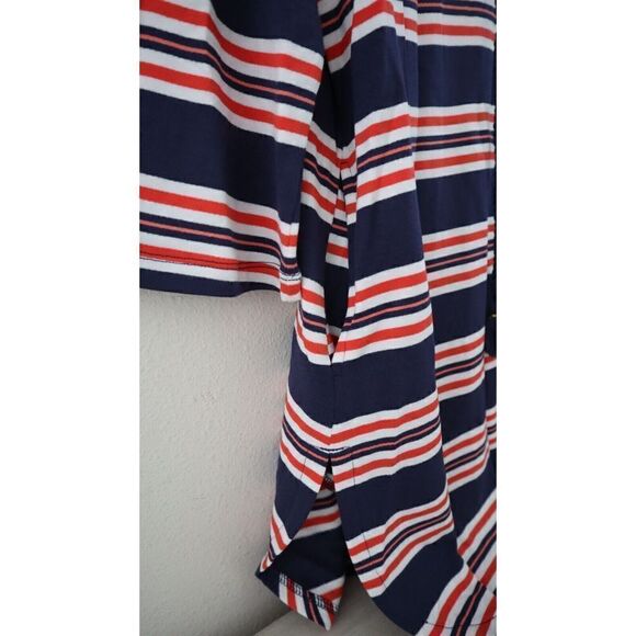 La Blanca LB3ZC55 Women Sz S Blue Sailor Stripe Lace-Up Swim Cover-Up Tunic $103 - Picture 9 of 16